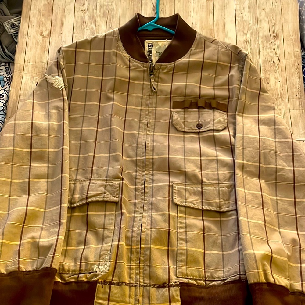 Men’s 2XL Plaid Jacket - Bomber Edgy Style